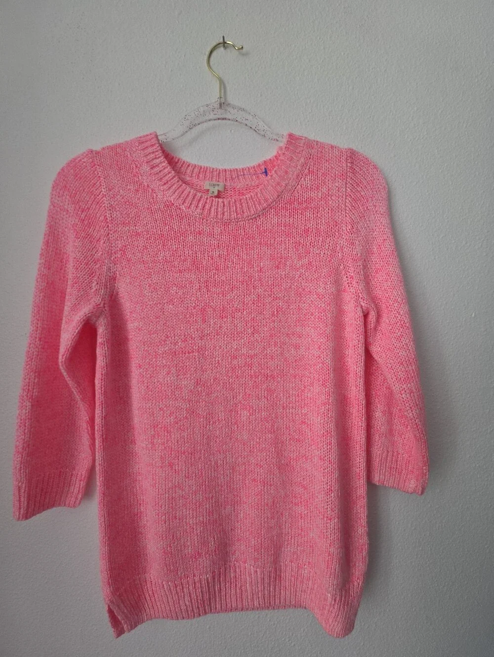 J.Crew Pink Chunky Knit Crewneck Sweater - Size S